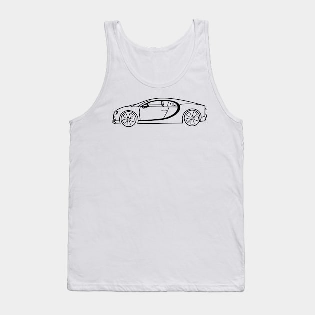 Black Bugatti Chiron Tank Top by Aurealis